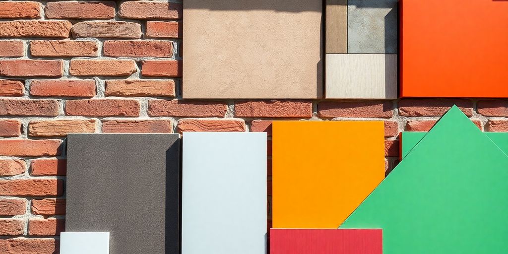 Materiais de construção para reforma de fachada.