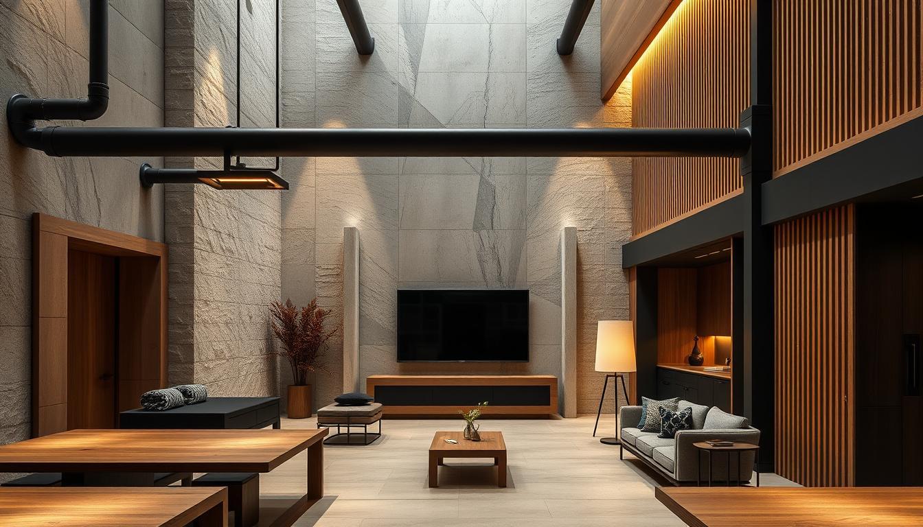 Quais são as tendências em acabamento para interiores modernos?